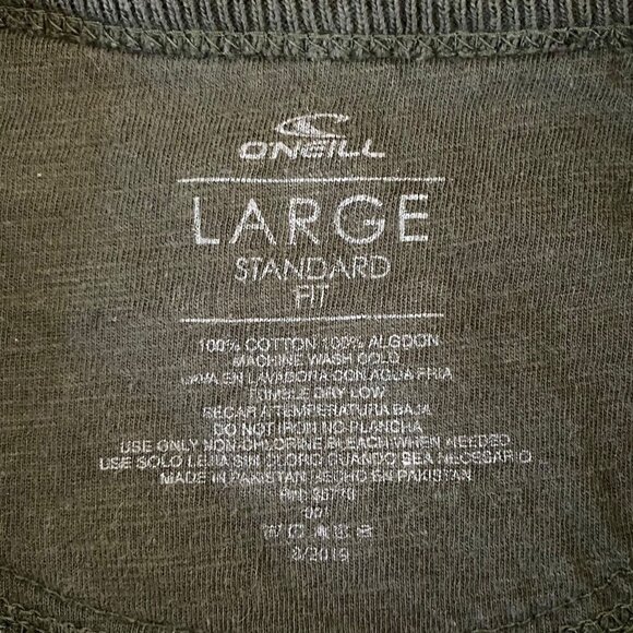 O'Neill Camo Crewneck Sweatshirt Green Men's Large Long-Sleeve Pullover Surfer - Picture 9 of 12